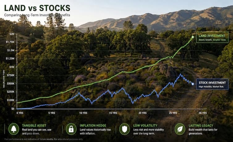 Land as Investment vs. Stocks: Which Builds Real Wealth?